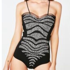 Sparkling Entity Cut Out Bodysuit